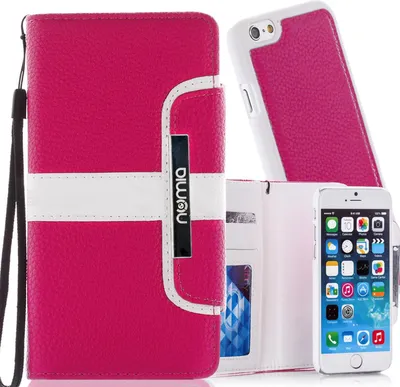 Produktbild von Samsung Galaxy S8 Numia Bookstyle 2 in 1 Pink-Weiss
