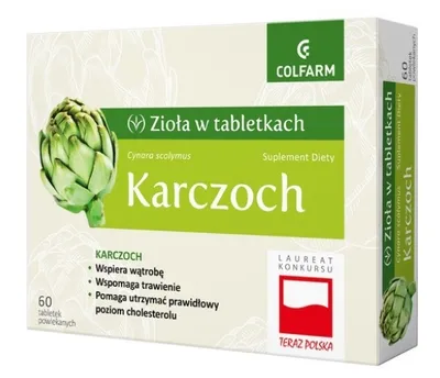 Zdjęcie produktu dla Zioła w tabletkach Karczoch 60 tabletek