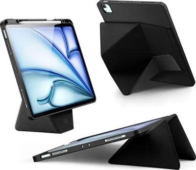 Produktbild von Schutzhülle mit Klappe für iPad Air 13" M4/M3/M2 / Pro 12,9" 2018-2022, Dux Ducis Vers, Schwarz