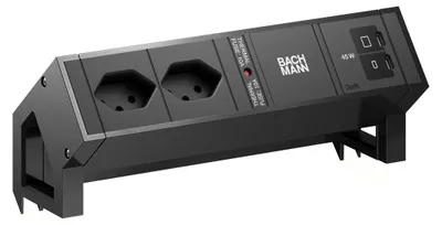 Zdjęcie produktu dla Bachmann BM0022096, Typu E, 2 x gniazdo sieciowe, 100 W, 85 mm, 251 mm, 90 mm