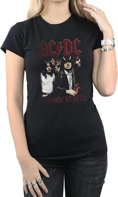 Produktbild von AC/DC - "Highway To Hell" T-Shirt für Damen BI855 (L) (Schwarz)