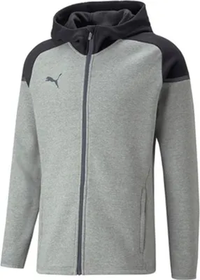 Produktbild von PUMA teamCUP Casuals Hooded Jkt MEDIUM GRAY HEATHER L