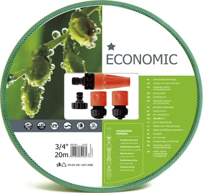 Obrázek produktu pro Zahradní sada hadice 20m 3/4" plus zavlažovač Cellfast Economic