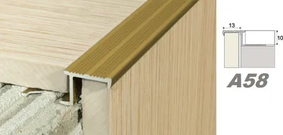 Produktbild von Effector Fliesenschiene aus eloxiertem Aluminium - Fliesenkanten Schutz - (S-Form Profil Gold) Abdeckleiste Schnittkanten Fliesenschutz Dekoration