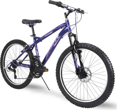 Produktbild von Huffy Extent 24 Zoll Fahrrad, Mountainbike, Mädchenfahrrad, 9 bis 12 Jahre, Lila