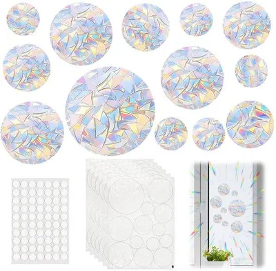 Produktbild von Regenbogenfolie, elektrostatisch, PVC, 65 Stück, für Türen und Fenster