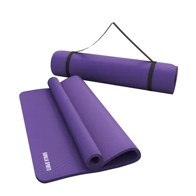 Produktbild von GORILLA SPORTS® Yogamatte - 190x60x1,5 cm oder 190x60x1,5 cm, mit Tragegurt, Rutschfest, Violett - Gymnastikmatte, Fitnessmatte, Sportmatte, Trainingsmatte, Übungsmatte