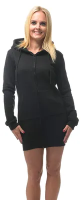 Produktbild von ROCK-IT Apparel® Damen Sweatkleid mit Reißverschluss und Kapuze - Zip Hoodie Dam