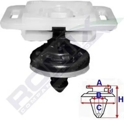 Produktbild von 5x ROMIX C60554 Clip Zier- / Schutzleiste Innenraumverkleidung