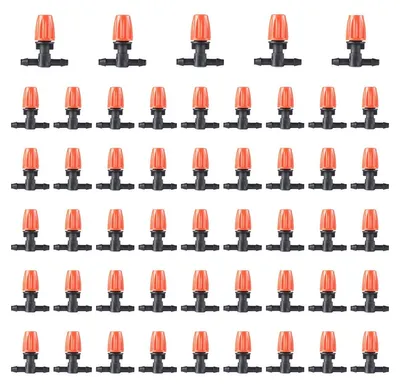 Image de Goutteur d'arrosage micro - Réglable - 50 pièces - Arrosage des plantes - Pour parterres et potager