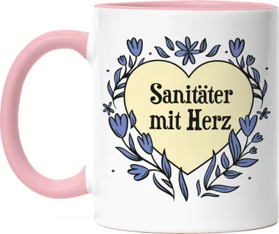 Produktbild von Sanitäter mit Herz Tasse Rosa Geschenkidee Zum Danke Sagen Bester Sanitäter