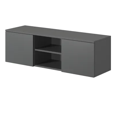 Produktbild von Graphit, Anthrazit wandmontierter RTV-Schrank, 120x38x37, TV-Schrank, modern matt