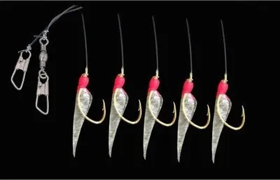 Produktbild von Dega Sabiki-Herings-Vorfach Fischhaut 5 Haken Gr. 10