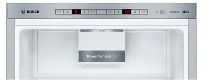 Immagine prodotto di Frigorifero combinato da 60 cm e 308 l, effetto metallo Bosch KGE36ALCA
