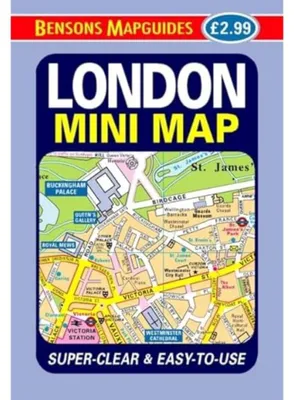 Obrázok produktu pre Navigačná mapa Londýna od Bensons MapGuides, lesklá, farebná, 9,9 cm x 0,3 cm