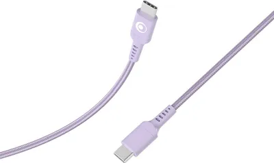 Image de Câble Tissé USB C / USB C 3A 1.2m PD 60W Violet Bigben