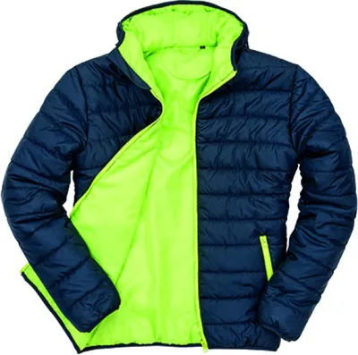 Produktbild von Result Core R233M | Herren Padded Jacket / Wasserabweisend und winddicht - Farbe: Navy/Lime - Größe: L