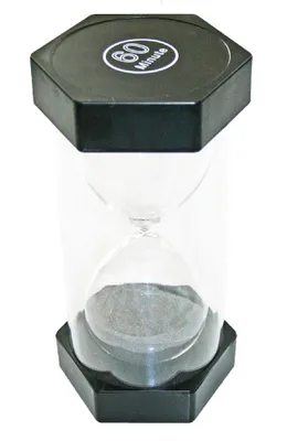 Produktbild von Eduplay Sanduhr Spielzeug 60 Minuten schwarz - pädagogisch und bunt