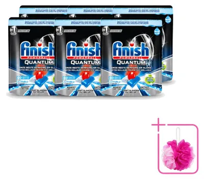 Produktbild von 6 x Finish Powerball Quantum Ultimate Geschirrspültabs - Ontvetter - Sparpackung - 6 Stücke