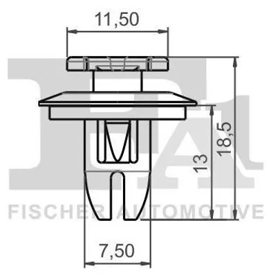 Produktbild von FA1 Clip Zier- / Schutzleiste 14-40089.5 passend für MERCEDES-BENZ G-Klasse SUV (W463) 7,5mm 13mm