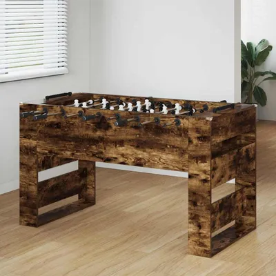 Produktbild von "Schlussverkauf" Fußballtisch - VIDAXL - Geräucherte Eiche 146,5x74x85 cm Holzwerkstoff C17588
