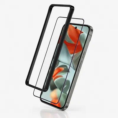 Produktbild von 3mk, 2er-Pack Displayschutzglas für Google Pixel 9 Pro XL mit Montagerahmen, Schwarz / Transparent