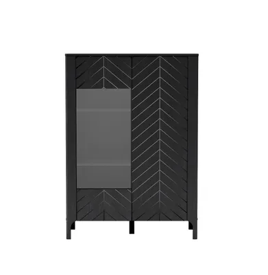 Productafbeelding van MINIO, vitrine "MONZA", 103 cm, met glazen deur, zwart