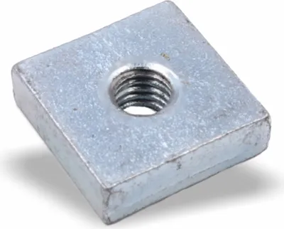 Produktbild von Nutenstein | Gewindeplatte 20x20x6 mm M8 Gewinde mittig | Stahl galvanisch verzinkt