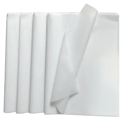 Zdjęcie produktu dla Biały papier do pakowania, 120 arkuszy, format 35 x 50 cm, idealny do pakowania prezentów i rękodzieła