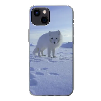 Produktbild von MuchoWow® Handyhülle Schutzhülle Hülle für iPhone 13 mini Fuchs - Schnee - Berge Silikon Softcase Handy Hülle - Softcase