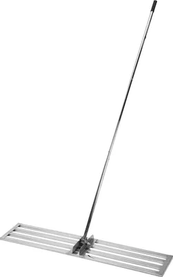 Zdjęcie produktu dla Grabie do wyrównywania trawnika 48×10" - stal nierdzewna, uchwyt 7,2 ft, do ogrodu, podwórka i pola golfowego