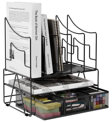 Image de Solidchoice - Organisateur de bureau multifonctionnel avec 5 classeurs verticaux