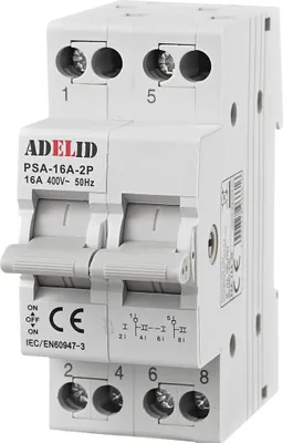 Produktbild von Wahlschalter Umschalter 1-0-2 16A 2-polig Reiheneinbau