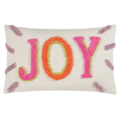 Obrázok produktu pre Heya Home - S perom - Obliečka na vankúš "Joy" RV3125 (30 cm x 50 cm) (biela/farebná)