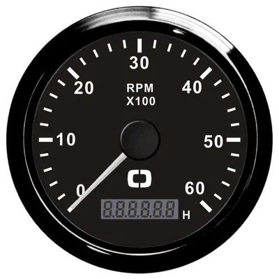 Obrázek produktu pro Otáčkoměr 0-6000 ot/min černý/černý , 1 kus