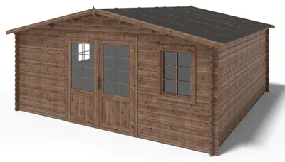 Immagine prodotto di Casetta da giardino in legno - 25m2 - 5x5m - impregnata - 28mm - colore: marrone