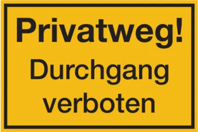 Produktbild von Dreifke® Hinweisschild, Privatweg! Durchgang verboten, 200x300mm, Kunststoff,...