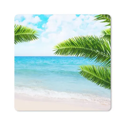 Produktbild von MuchoWow® Mauspad Mousepad Tropisch - Palme - Strand 30x30 cm - Mousepads - Maus Mat - Pad - Mausunterlage - Gaming