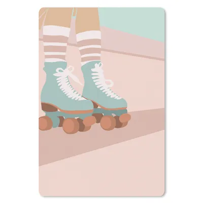 Produktbild von MuchoWow® Mauspad Mousepad Sommer - Rollerblades - Pastell 18x27 cm - Mousepads - Maus Mat - Pad - Mausunterlage