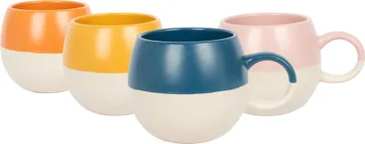 Produktbild von Nicola Spring Kugelbecher aus getauchtem Steingut – 340 ml – 4 Farben