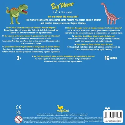 Produktbild von Großes Dinosaurier Memo-Spiel mit extragroßen Karten zum Lernen der Sauriernamen
