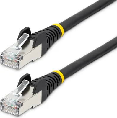 Produktbild von StarTech.com 3m CAT6a Ethernet Cable - Black - Low Smoke Zero Halogen (LSZH) - 10GbE 500MHz 100W PoE++ Snagless RJ-45 w/Strain Reliefs S/FTP Network Patch Cord - Patch-Kabel - RJ-45 (M) zu RJ-45 (M) - 3 m - S/FTP - CAT 6a - IEEE 802.3bt - halogenfrei, gefo