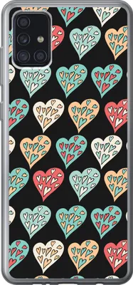 Produktbild von MuchoWow® Handyhülle Schutzhülle Hülle für Telefoonhoesje Samsung Galaxy A52 5G Mädchen - Herz - Herzen - Muster - Mädchen - Kinder - Mädchen Silikon Softcase Handy Hülle - Umschlag