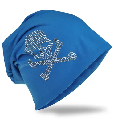 Produktbild von Beanie Muetze Pirat Lichtblau