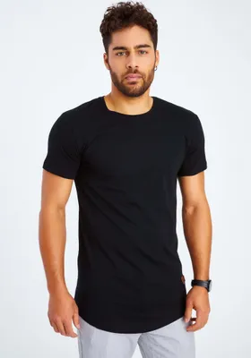 Produktbild von Leif Nelson Rundhals Herren T-Shirt Rundhals LN-8294, Schwarz / XL