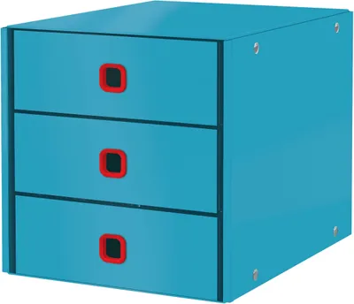 Immagine prodotto di LEITZ 53680061 LEITZ Schubladenbox Click & Store Cosy blau DIN A4 mit 3 Schubladen