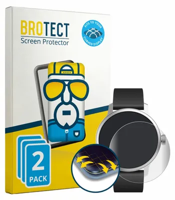 Produktbild von 2x BROTECT Fullscreen Schutzfolie für Withings ScanWatch (42 mm) Displayschutz Folie Fullcover Klar Transparent