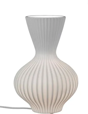 Produktbild von Tischlampe Keramik weiß mit Rillen 20 x 30 cm formano
