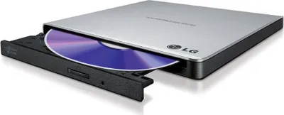 Obrázok produktu pre Hitachi-LG Slim Portable DVD-Writer, Strieborná, Podávač, Desktop/Laptop, DVD±RW, USB 2.0, 60000 h
