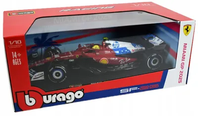 Produktbild von Bburago Ferrari SF-25 F1 GP Miami Hamilton 1:18 Premium Metallmodell Formel 1 Auto
